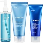 medicube Deep Pore Care Trio: Zero Pore Makeup Remover Oil, Foam Cleanser, Mud Facial Mask