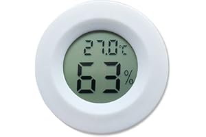 adspow Digital Hygrometer Thermometer,Innen Thermometer,Mini Thermometer Thermo-Hygrometer Hohe Genauigkeit,für Babyraum, Wohnzimmer, Büro(Weiß)