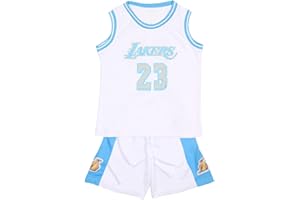 TenhCreek Completo Basket Bambino –2Pezzi Completo Basket Ragazzo Kit, Divisa Completino Basket Bambino, Senza Maniche Maglia Basket Bambino – Maglietta e Pantaloncini da Basket 4-14 Anni