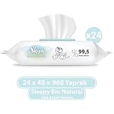 Sleepy Islak Mendil Bio Natural 24x40 (960 yaprak)