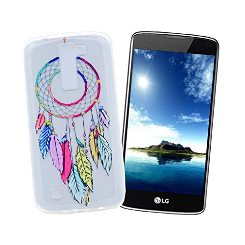 Funda para LG K8 XiDe Carcasa Ultra Delgado Ligero Funda Flexible Suave de Silicona TPU Carcasa Transparente Claro Funda Anti Rasgu  os Antichoque Carcasa Antideslizante Antipolvo Patr  n de Dise  o   nico para LG K8 - Atrapasue  os