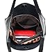 Fineplus Women's New Extra Large Fashion Leather Lady Versa Diaper Shopper Shoulder Bag Black