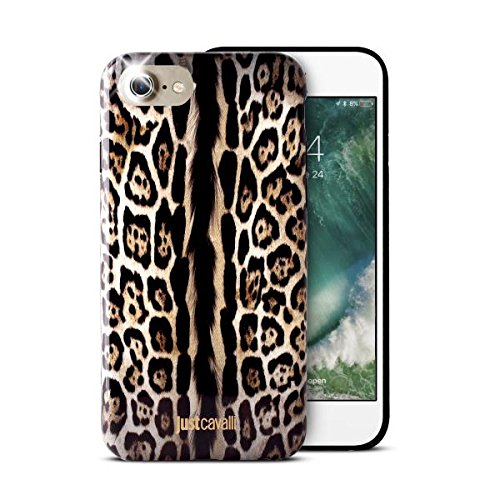 Just Cavalli AntiShock Leopard Single Stipe - Funda TPU para Apple iPhone 7