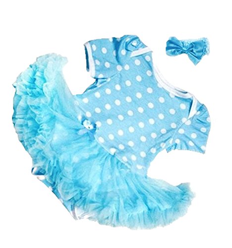 Kobwa(TM) Baby Girls Short Sleeve Princess Romper Cute Tutu Dresses with Kobwa's Keyring