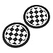 Produktbild 73Mm Schwarz - Weiß Karierte Schachbrett - Muster Silikon Becherhalter Bierdeckel Passen MINI Cooper R55 R56 R57 R58 R59 Front Cup Holders,karo