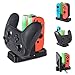 Produktbild Linkstyle Joy-Con 4-Controllers Laden Ständer Desktop Charging Dock Station mit Individuellen LED Indikatoren USB Ladekabel Kabel für Nintendo Schalter