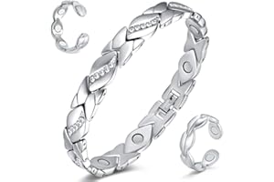 Cigmag Lymphatic Drainage Magnetic Bracelets for Women Ultra Strength Magnet with Adjustable Tool and Present Box