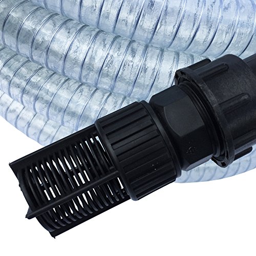 AWM 7m Saugschlauch 1 Zoll Ansauggarnitur, Rückschlagventil, Hauswasserwerk, transparent - 2