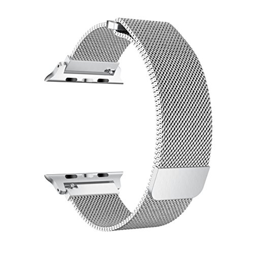 TOPsic Compatible con Correa Apple Watch 38mm/42mm, Milanese Loop Correa de Acero Inoxidable Reemplazo de Banda de la Muñeca para Apple Watch Series 4/3/2/1, Edition, Sports