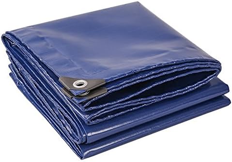 Tent Tarps MEIDUO Tarps Medium Duty Waterproof Ground Tent Trailer Cover Large Tarpaulin in Multiple Sizes Thickness- 0.45mm 520g/m² for outdoor (Color : Blue, Size : 2 x 4m)