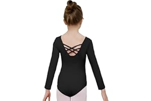 zffriction Ballettanzug Mädchen Ballettkleidung Langarm Kinder Ballett Trikot Turn-Leotards Gymnastik Turnanzug Trikot aus Baumwolle für Mädchen Damen