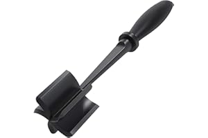 ZIRANEE Picadora de Carne Manual,Profesional Negro Machacador de Carne con Cabezal de 5 Cuchillas Trituradora de Alimentos Duradera Ideal para Preparar Hamburguesas,Verduras y Carnes,Accesorio de Cocina