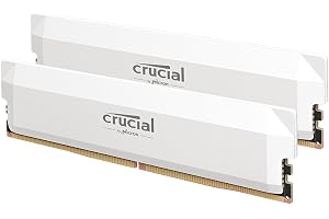 Crucial Pro DDR5 RAM 32GB Kit (2x16GB) 6000MHz CL36, Overclocking Gaming Memory, Intel XMP 3.0 / AMD EXPO, Computer Memory (PC) DDR5 32GB RAM, White - CP2K16G60C36U5W