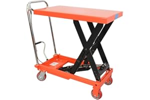 ECHO ENG Carrello sollevatore con piattaforma a pantografo con ruote, transpallet a forbice 900 mm, manuale sollevatore idraulico per trasporto piattaforma 300 kg echoENG - MA SL CP30