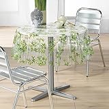hule transparente ajustable redondo Color: Sin Décor Ligne  - 1710328, Mantel Cristal Redondo, 140 Cm, Bambou, Cristal Estamapdo