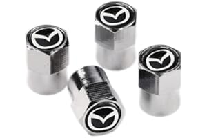 PROTREX UK Black M Logo Metal Chrome Tyre Valve Dust Caps. Flair Crossover Mazda2 Demio Mazda3 Mazda6 Atenza Mx-5 Roadster Cx-3 Cx-4 Cx-5 Cx-8 Cx-9 Bongo BT-50 Titan Eonos
