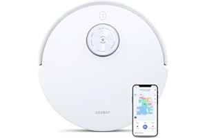 ECOVACS DEEBOT T10, odkurzacz robotyczny z wibrującymi płytkami mopującymi (OZMO Pro 3.0), 3000Pa, rozpoznawanie przeszkód z AI (AIVI 3.0), mapowanie 3D, aku 5200 mAh, asystent głosowy YIKO, Biały
