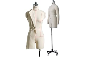 WAHHWF maniquí Costura Mujer Maniquí Pinnable para Coser Ropa, Formas de Vestido de Talla Grande con Brazos Suaves, Maniqui Sastre Maniqui Modista sobre Ruedas, Adulto Tamaño Completo (Color : White, Size