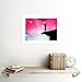 NURSERY SILHOUETTE PINK SKY STARS GIRL KIDS BEDROOM FRAMED PRINT B12X13448