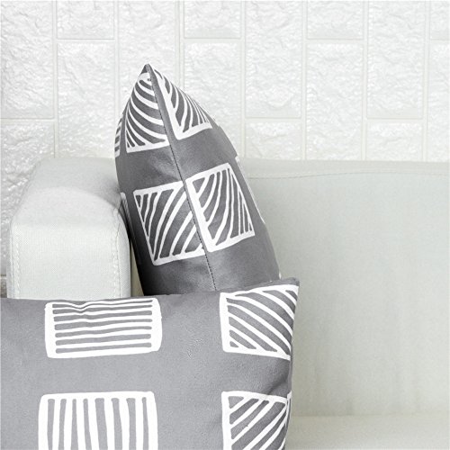 Highway 50 Kaschmir Deko Kissen/Kopfkissen (Set von 2) Strand, Polyester, grau, 45×45CM - 3