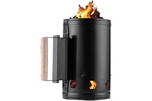 CMLLING Holzkohle Schornstein Starter Feuerstarter Grillen für BBQ Holzkohlegrill Brikett Kohle Feuerstarter Kamin für Grills Outdoor Kochen Holzkohledose Zubehör