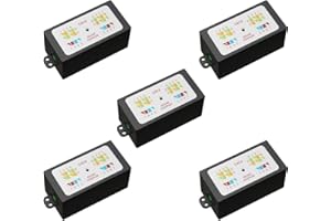 rhinocables RJ45 Cat 6 Gigabit Inline Punchdown Krone Coupler Joiner for LAN Ethernet Cables (5, Black)