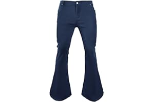 BOTTEN Mens Bell Bottom Pants 70s，Disco Flared Pants Fit 60s 70s Outfits for Men，Mens Bell Bottom Vintage Jeans