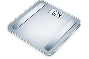 Beurer BF 183 diagnostisk våg, exakt kroppsanalys för upp till 10 personer, mätning av vikt, kroppsfett, BMI, muskelprocent och metabolisk ålder, stor XL-display, belastningskapacitet upp till 180 kg