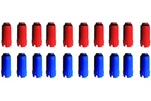CAPRICORN Lot de 10 paires de bouchons de construction Bleu/rouge 1/2"