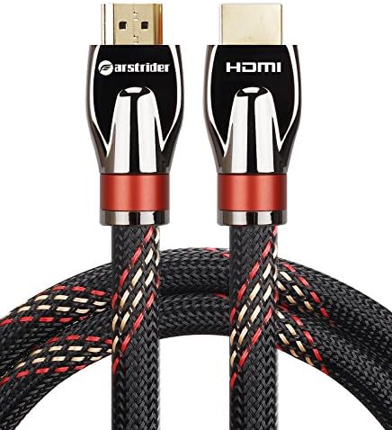 Farstrider HDMI Cable 1.8M - UHD HDMI 2.0(4K@60Hz) - High Speed 18Gbps - 28AWG Braided Cord - 24K Gold Plated - Zinc Alloy Shell-Ethernet Audio Return-Video 4K 2160p HD 1080P 3D-Xbox PS4 PC Apple TV
