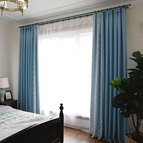 Curtains Super Soft Solid Thermal Insulated Blackout Curtains Noise Reduction Anti-UV Curtains Thickened Curtains Bedroom Living Room Balcony Hook Up Curtains (one pair) ( Size : 300cm*270cm )