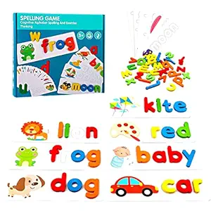 HUNK SHOPPERS See and Spell Learning Toys, Matching Letter Spelling Game Sight Words Games Educational Preschool Toys Learning Toys for 3-8 Year Olds Girls Boys - Ideal Gifts