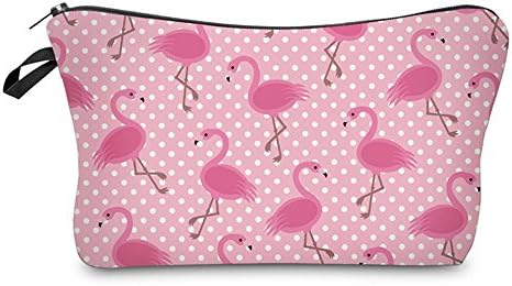 IBuyi Women Makeup Bags 3D Printing Zipper Cosmetic Bag With Multicolor Pattern Cute Animals Cosmetics Pouchs For Travel Ladies Women Eyebrow Pencil Case Organiser (Flamingo)