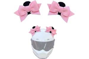 Wambere Decorazione per casco da moto, fiocco tridimensionale, orecchie da gatto, decorazione per casco, orecchie in peluche, cappello da moto, cappello rimovibile, decorazione per casco, accessorio