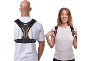 Kiby® Correttore Posturale Ortopedico Uomo Donna, [Dispositivo Medico] Cuscinetti in Omaggio (S)