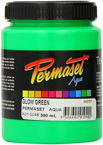 Permaset Aqua 300ml Fabric Printing Ink - Glow Green
