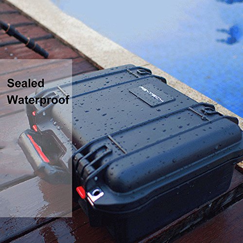 N.ORANIE Mavic Pro Explosion-proof Box Rugged Hardshell Carry Case IP67 Waterproof Shockproof Handbag Suitcase for DJI Mavic Pro Foldable Drone Quadcopter and Accessories (Black)