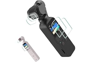 ULBTER Protector Pantalla para DJI Osmo Pocket 2 / Pocket 1 lente y Pequeña Pantalla Pocket II 0,3 mm Dureza 9H Vidrio Templado Antiarañazos【2+2 Unidades】