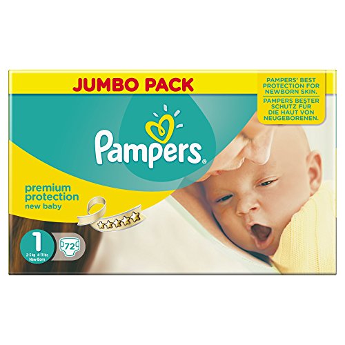 Pampers New Baby Nappies 2015 - Size 1 (72 Nappies)