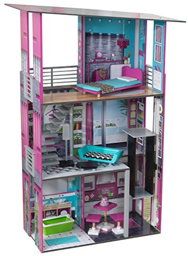 Preisvergleich Produktbild KIDKRAFT Großes Glamuröses Puppenhaus Nr 65192