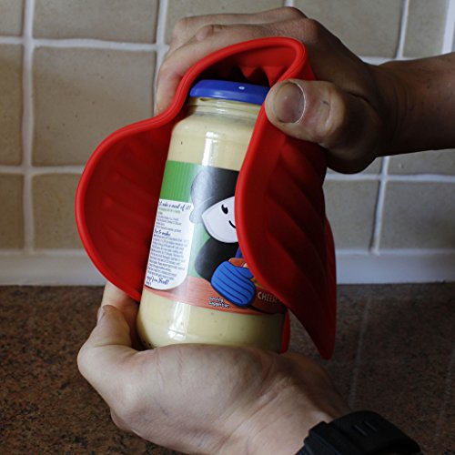 2er Packung Silikon-Untersetzer Topfhalter von Kurtzy – Küchen-Mehrzweckuntensil Untersetzer Pfannen Halter Löffelablage Marmeladenglasöffner Küchen-/Tisch-Untersetzer – hitzebeständig, dick & flexibel - 4