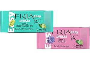 FRIA lingettes pour l'hygiène intime bio pocket delicate e biodegradabili 12 lingettes