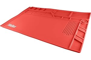 Weller WLACCWSM1-02 Tapis Poste De Travail A Souder En Silicone De Grand Taille En Rouge