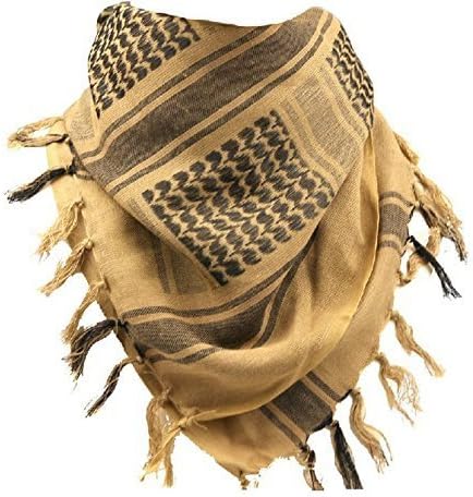 Mttheaw Tactical Desert Shemagh Arab Keffiyeh Neck Scarf Tan