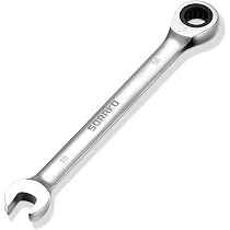 Clé à Cliquet Double Ouverte 10mm - Acier Chrome Vanadium Poli Miroir