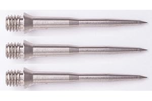 THOR-DARTS ®™ Punte per freccette in acciaio con filettatura 2ba (punte in metallo, punte morbide con 2 BA, filettatura piccola) (TD_MS3si)