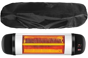 BOSKING Wall-Mounted Patio Heater Covers 420D Oxford Waterproof Dustproof Electric Infrared Heater Cover for Indoor Outdoor Garage Backyard Hanging Patio Heaters