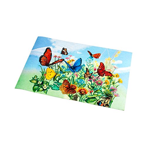 Preisvergleich Produktbild Fußmatte "Sommerwiese" Schmutzfangmatte Fußabtreter Fußabstreifer wetterfest Türvorleger Türmatte