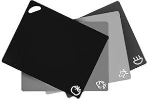 Axer Set Taglieri Plastica Cucina - 4 Pezzi Tagliere da Cucina Professionale Grande - Tagliere Flessibile - Set di Taglieri Colorati da Cucina