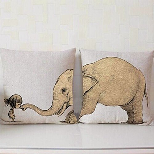 Yinew Kissenbezug Sofa Werfen Kissen Abdeckung Lendenkissen Pillowcase Kissenhuelle im angesagten Digitaldruck Kissen Deko 45 x 45 cm Set 2er